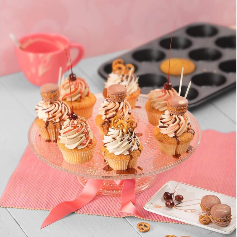 12'li Muffin Kek Kalıbı - Metal - Siyah 12'li Muffin Kek Kalıbı - Metal - Siyah