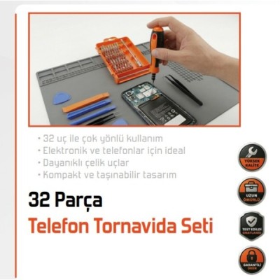 32 Parça Telefon Tamir Mini Tornavida Seti 32 Parça Telefon Tamir Mini Tornavida Seti
