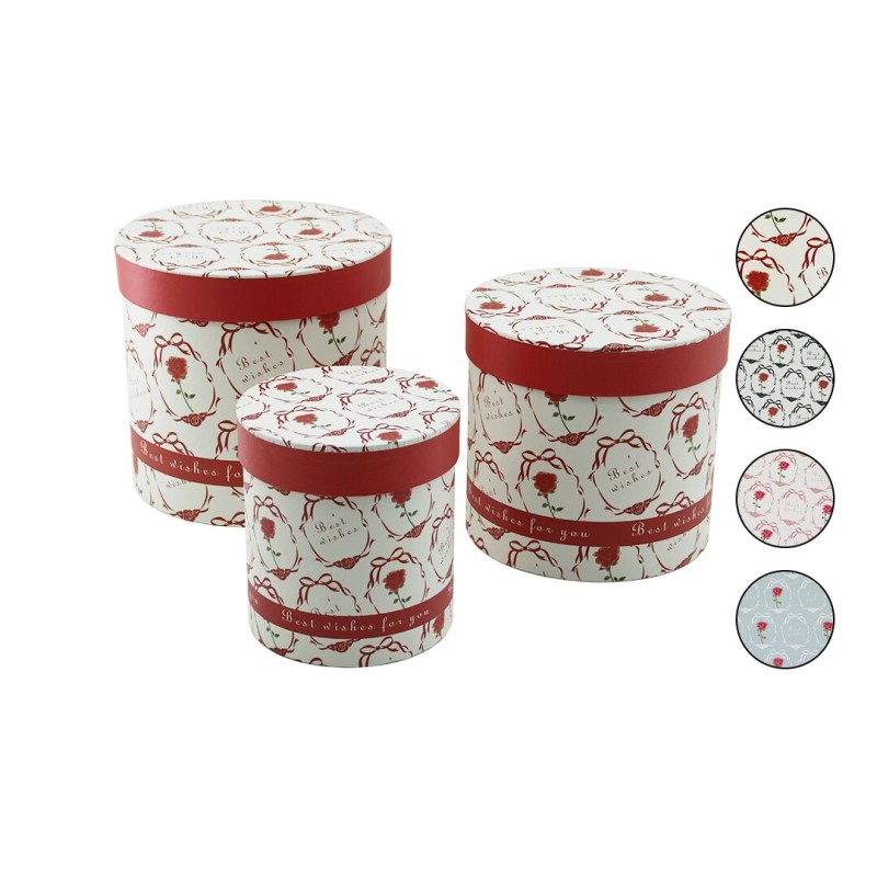3'lü Karton Hediye Kutusu Seti - Çiçek Desenli - Karışık Desen 3'lü Karton Hediye Kutusu Seti - Çiçek Desenli - Karışık Desen