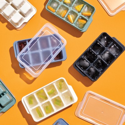 3'lü Mini Buz Kalıbı - Küp Şekilli - Kapaklı - Plastik 3'lü Mini Buz Kalıbı - Küp Şekilli - Kapaklı - Plastik