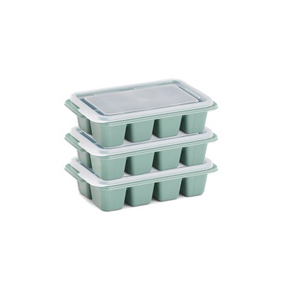 3'lü Mini Buz Kalıbı - Küp Şekilli - Kapaklı - Plastik 3'lü Mini Buz Kalıbı - Küp Şekilli - Kapaklı - Plastik