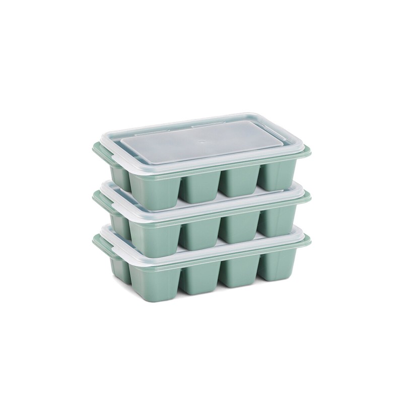 3'lü Mini Buz Kalıbı - Küp Şekilli - Kapaklı - Plastik 3'lü Mini Buz Kalıbı - Küp Şekilli - Kapaklı - Plastik