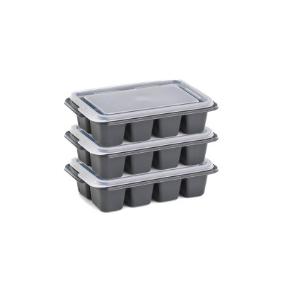 3'lü Mini Buz Kalıbı - Küp Şekilli - Kapaklı - Plastik 3'lü Mini Buz Kalıbı - Küp Şekilli - Kapaklı - Plastik