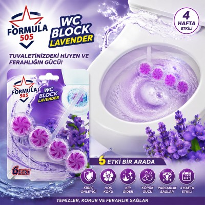 4'lü WC Blok - Lavanta Kokulu - 2 Adet - 6 Etkili - 200 gr 4'lü WC Blok - Lavanta Kokulu - 2 Adet - 6 Etkili - 200 gr
