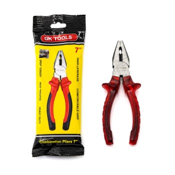 7 İnç Pense - 180 mm - Şeffaf Kırmızı Saplı - Yüksek Kalite Çelik 7 İnç Pense - 180 mm - Şeffaf Kırmızı Saplı - Yüksek Kalite Çelik