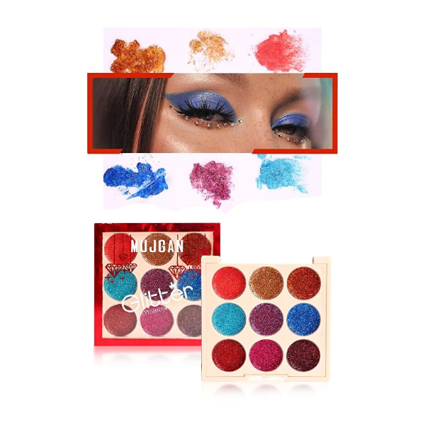 9 Renk Glitter Diamond Far Paleti - 2'li Set 9 Renk Glitter Diamond Far Paleti - 2'li Set