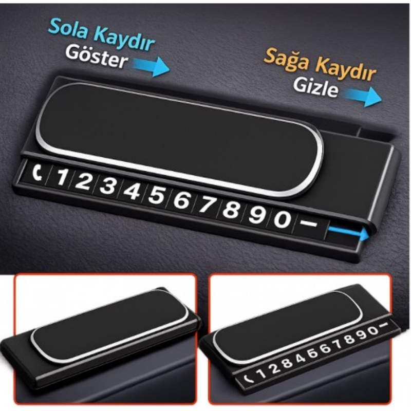 Araç İçi Numaratör - Kayar Kapaklı - Fosforlu Torpido Üstü Araç İçi Numaratör - Kayar Kapaklı - Fosforlu Torpido Üstü