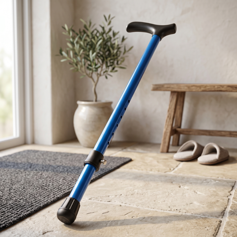 Ayarlanabilir Metal Pimli Baston - Ergonomik Saplı - Yürüyüş Desteği 