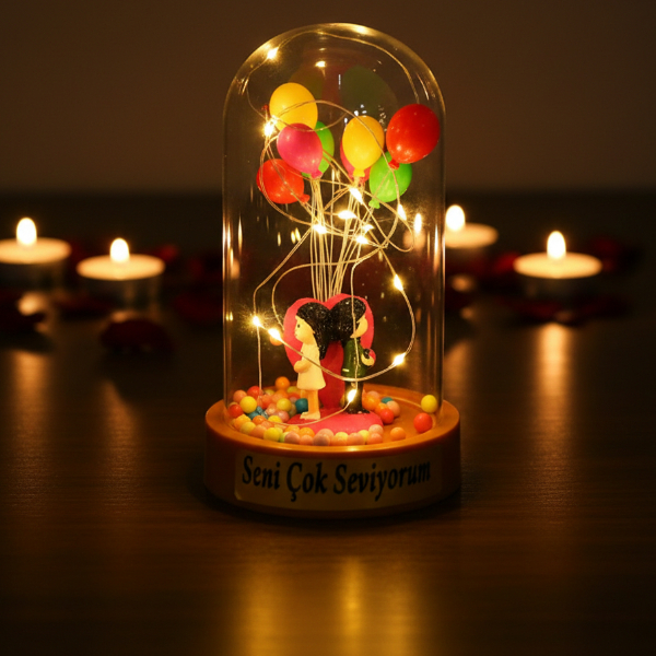 Biblolu Balonlu Ledli Fanus Biblolu Balonlu Ledli Fanus