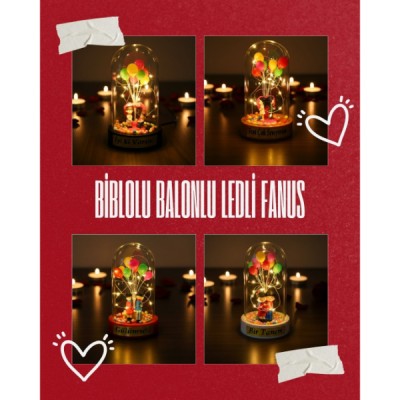 Biblolu Balonlu Ledli Fanus Biblolu Balonlu Ledli Fanus