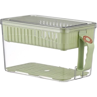 Buzdolabı Saklama Kabı - Süzgeçli Organizer - Vakum Mühürlü Kapak 
