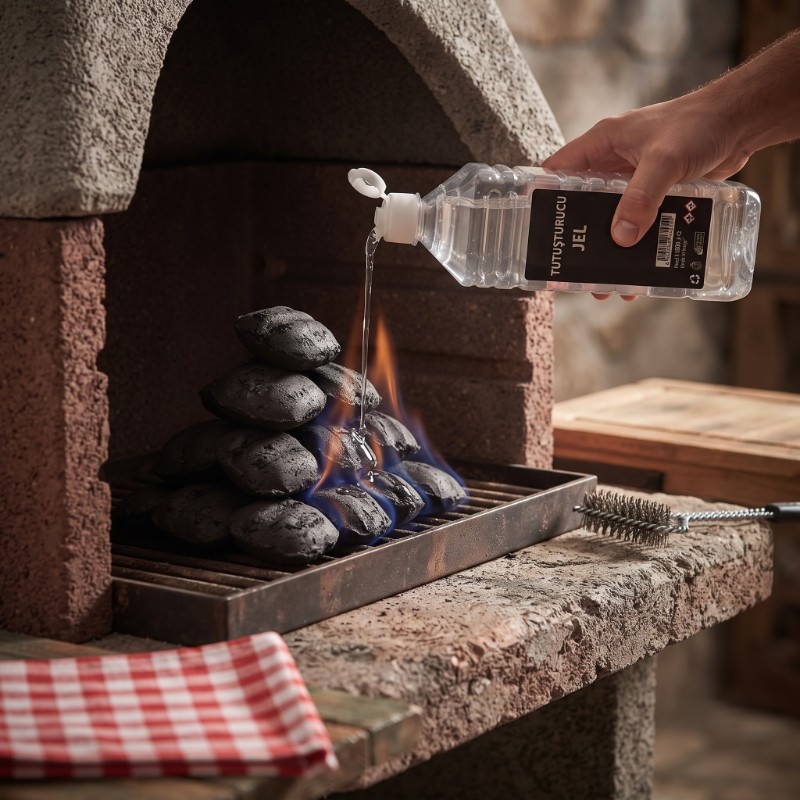 Çok Amaçlı Kokusuz Jel Yakıt - Dumansız Şömine ve Barbekü Yakacağı - 1 Litre 