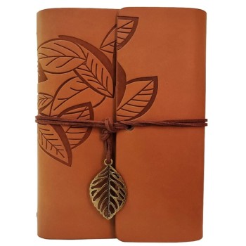 Deri Yaprak Desenli Defter Deri Yaprak Desenli Defter