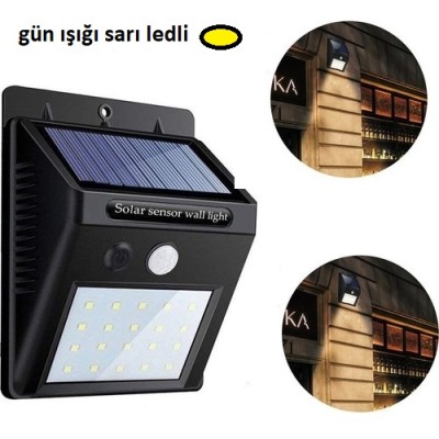 Hareket Sensörlü Güneş Enerjili Lamba 20 led Hareket Sensörlü Güneş Enerjili Lamba 20 led