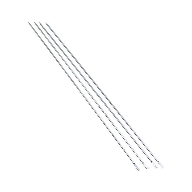 İnce Kare Kesim Metal Ciğer ve Domates Şişi - 50 cm