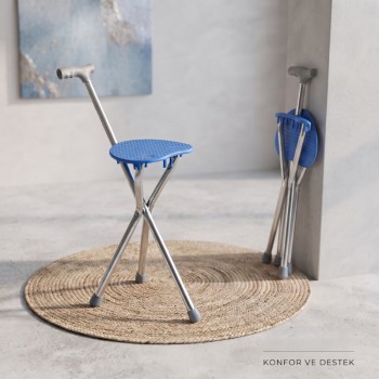 Katlanabilir Baston Sandalye - Oturaklı - 88 cm 