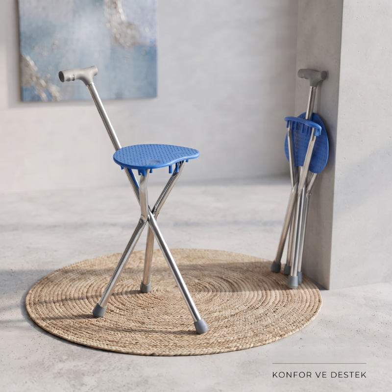 Katlanabilir Baston Sandalye - Oturaklı - 88 cm 