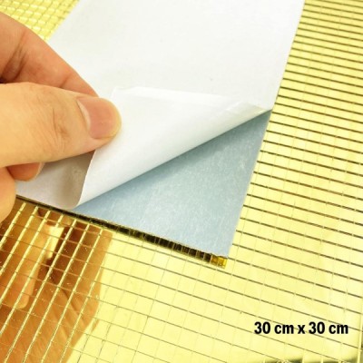 Kendinden Yapışkanlı Aynalı Kare Gold Sticker 30x30 Cm Kendinden Yapışkanlı Aynalı Kare Gold Sticker 30x30 Cm
