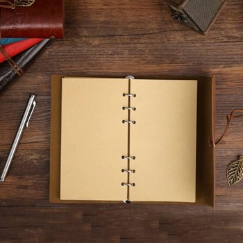 Kutulu Deri Defter ve Metal Roller Kalem Seti - Yaprak Desenli - Baskıya Uygun
