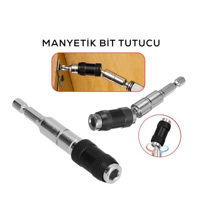 Manyetik Bit Tutucu - Mafsallı - Döner Başlık Manyetik Bit Tutucu - Mafsallı - Döner Başlık