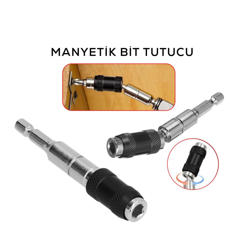 Manyetik Bit Tutucu - Mafsallı - Döner Başlık Manyetik Bit Tutucu - Mafsallı - Döner Başlık