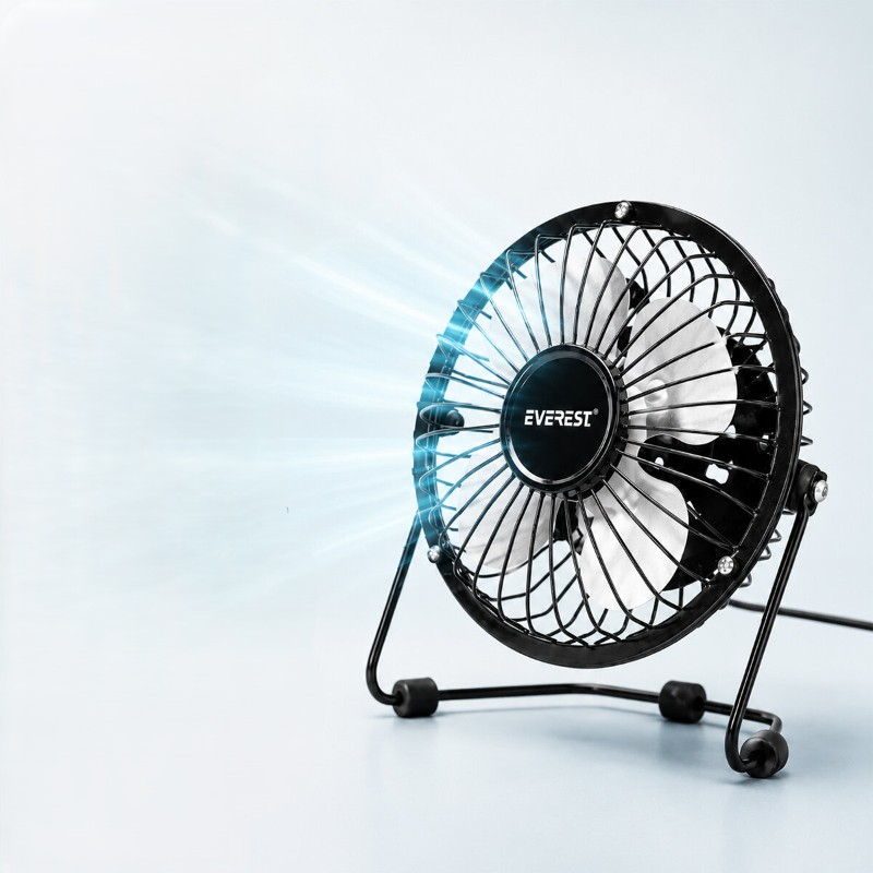 Masaüstü Mini USB Fan - Metal Gövdeli - Ultra Sessiz Masaüstü Mini USB Fan - Metal Gövdeli - Ultra Sessiz