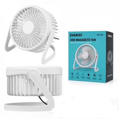 Masaüstü Mini USB Fan - PVC Gövdeli - 360° Ayarlanabilir Masaüstü Mini USB Fan - PVC Gövdeli - 360° Ayarlanabilir