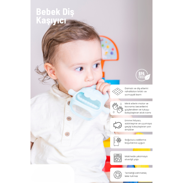 Mavi Bebek Silikon Diş Kaşıyıcı Mavi Bebek Silikon Diş Kaşıyıcı
