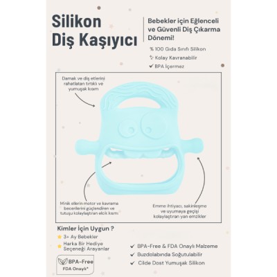 Mavi Bebek Silikon Diş Kaşıyıcı Mavi Bebek Silikon Diş Kaşıyıcı