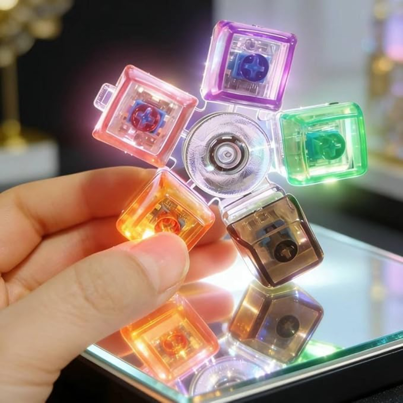 Mekanik Switch Klavye Stres Çarkı - Renkli Tuşlu Fidget Oyuncak Mekanik Switch Klavye Stres Çarkı - Renkli Tuşlu Fidget Oyuncak
