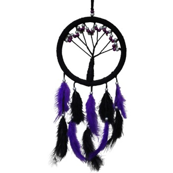 Mor İncili Hayat Ağacı Dream Catcher Mor İncili Hayat Ağacı Dream Catcher