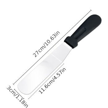 Paslanmaz Çelik L Tipi Pastacı Spatulası 