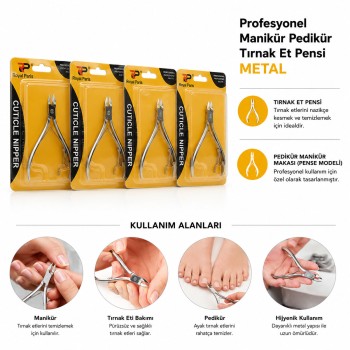 Profesyonel Tırnak Eti Pensi - Manikür Pedikür Makası - Metal Profesyonel Tırnak Eti Pensi - Manikür Pedikür Makası - Metal