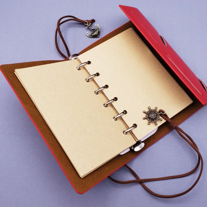 Pusula Tasarımlı Deri Defter - Değiştirilebilir Sayfalı - Vintage Ajanda Pusula Tasarımlı Deri Defter - Değiştirilebilir Sayfalı - Vintage Ajanda