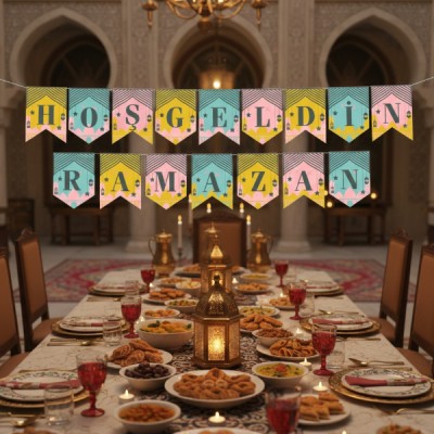 Ramazan Renkli Banner Süs - Hoşgeldin Ramazan Ramazan Renkli Banner Süs - Hoşgeldin Ramazan