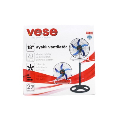 Sanayi Tipi Ayaklı Vantilatör - 5 Metal Kanatlı - 18 İnç 46 cm Sanayi Tipi Ayaklı Vantilatör - 5 Metal Kanatlı - 18 İnç 46 cm