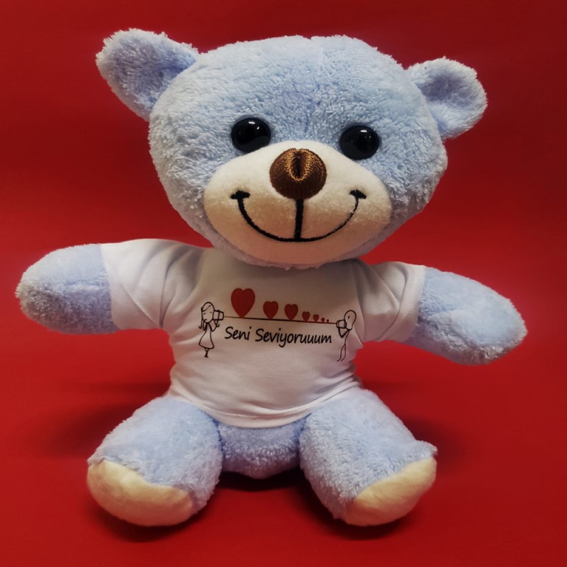 Seni Seviyorum Tişörtlü Peluş Ayıcık 