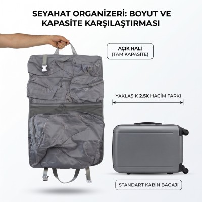 Seyahat Çantası - Yer Küçültücü Organizer  - Çok Bölmeli 