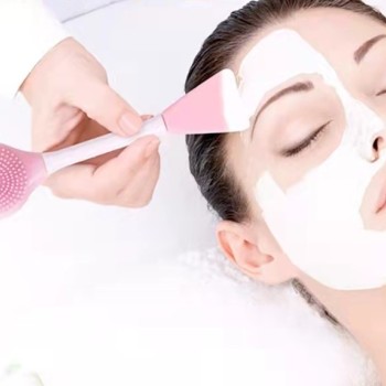 Silikon Yüz Temizleme Fırçası ve Maske Uygulama Spatulası Silikon Yüz Temizleme Fırçası ve Maske Uygulama Spatulası
