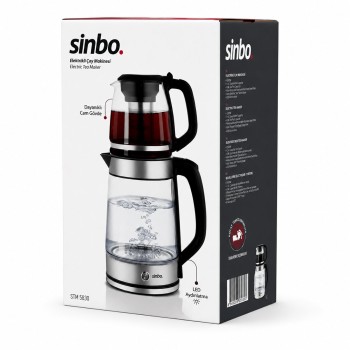 Sinbo 2'si 1 Arada Çaycı - Kettle - 2.0L + 1.2L Kapasite - Cam Gövde Sinbo 2'si 1 Arada Çaycı - Kettle - 2.0L + 1.2L Kapasite - Cam Gövde