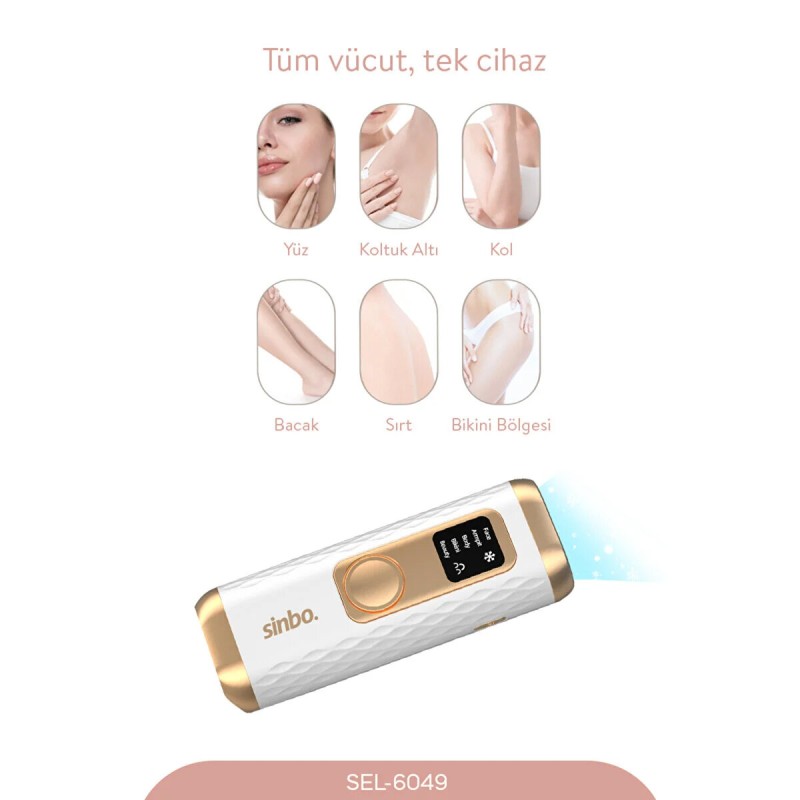 Sinbo IPL Buz Lazer Epilasyon Cihazı - 5 Farklı Mod - Tüm Vücut Uyumlu Sinbo IPL Buz Lazer Epilasyon Cihazı - 5 Farklı Mod - Tüm Vücut Uyumlu