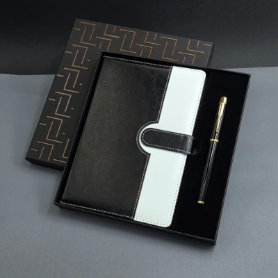 Siyah Beyaz Renkli Tarihsiz Ajanda Defter Ve Metal Roller Kalem Seti Siyah Beyaz Renkli Tarihsiz Ajanda Defter Ve Metal Roller Kalem Seti