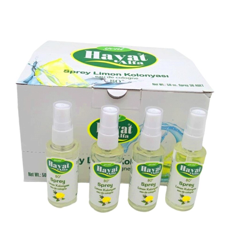 Sprey Kolonya - 50 ml - Limon Kolonyası - 80°