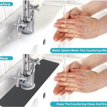 Su Emici Sihirli Lavabo Kenar Matı Su Emici Sihirli Lavabo Kenar Matı