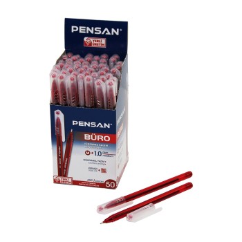 Tükenmez Kalem - Kırmızı Renk - 1.0 mm Medium Uç Tükenmez Kalem - Kırmızı Renk - 1.0 mm Medium Uç