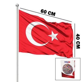 Türk Bayrağı - 40x60 cm - Alpaka Kumaş Türk Bayrağı - 40x60 cm - Alpaka Kumaş