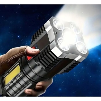 USB Şarjlı 4 Modlu El Feneri 