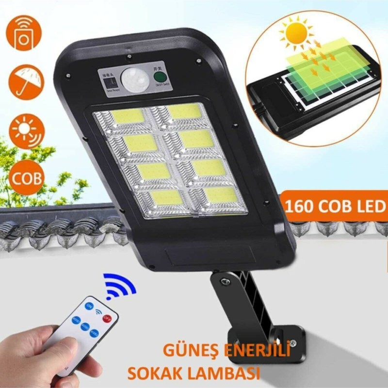 Uzaktan Kumandalı 160 Led Solar Bahçe Lambası Uzaktan Kumandalı 160 Led Solar Bahçe Lambası