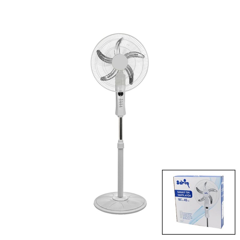 Uzaktan Kumandalı Vantilatör - Sanayi Tipi - 5 Metal Pervaneli - 3 Kademe Hız Ayarlı Uzaktan Kumandalı Vantilatör - Sanayi Tipi - 5 Metal Pervaneli - 3 Kademe Hız Ayarlı